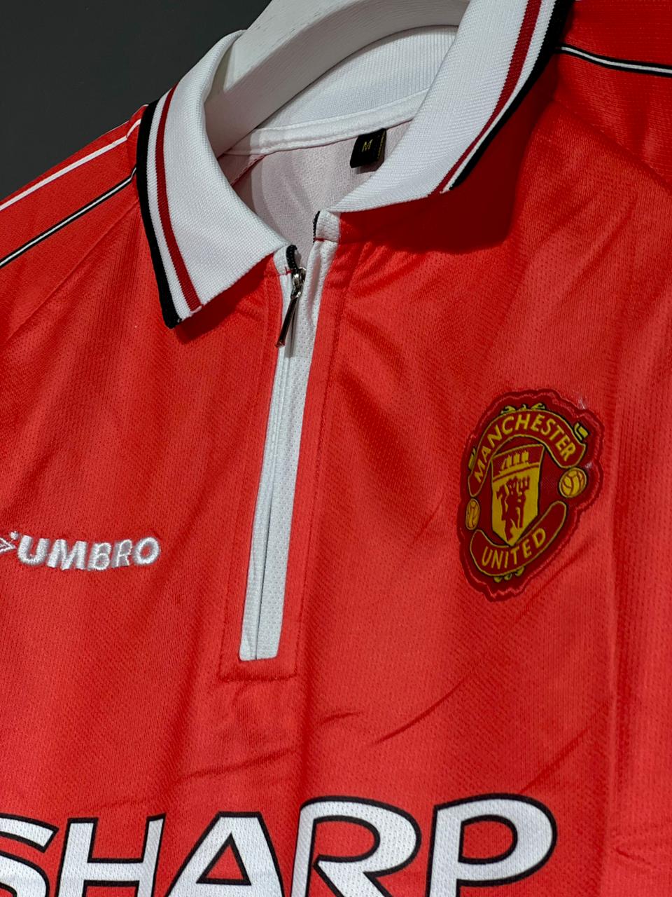 BECKHAM UNITED HOME KIT 1998 POLO EMBROIDERY