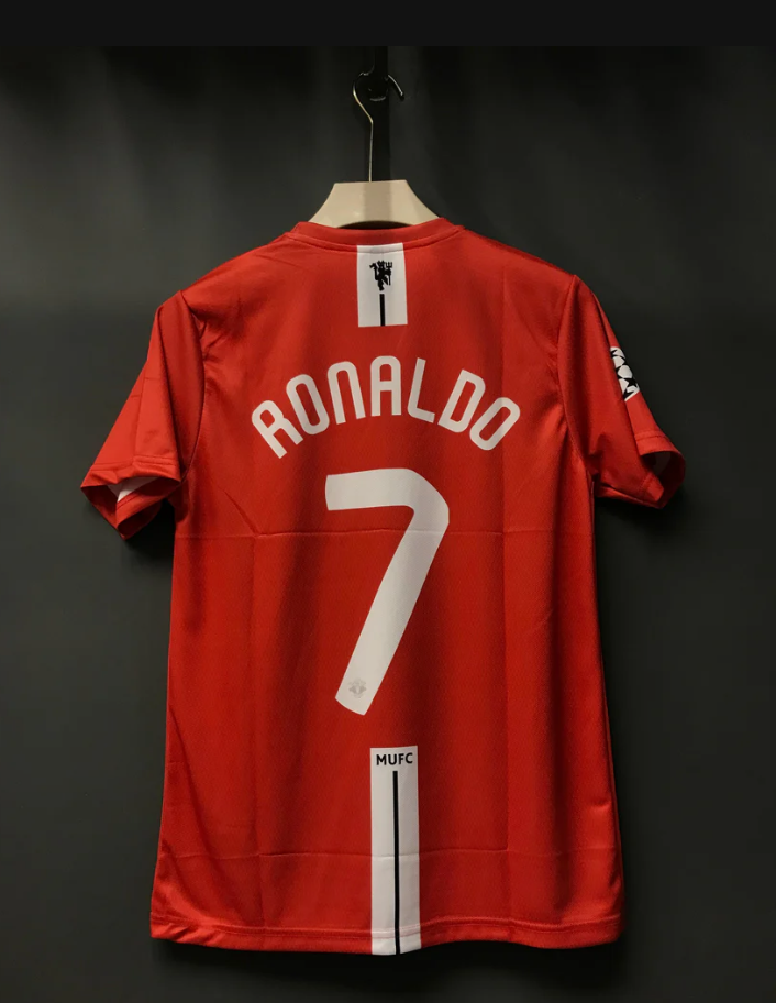 RONALDO UNITED 2008 HOME KIT EMBROIDERY