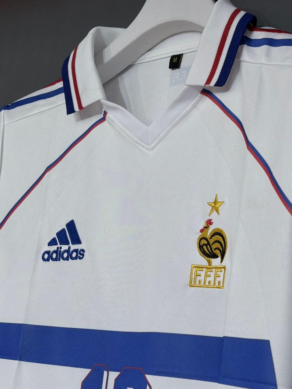 ZIDANE FRANCE 1998 AWAY KIT POLO EMBROIDERY