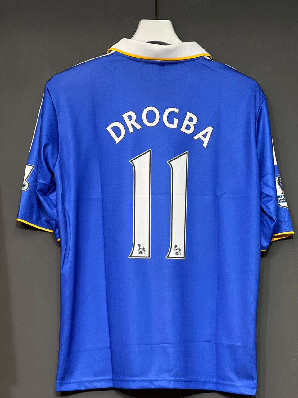 DROGBA CHELSEA 2008/09 HOME KIT POLO FIVE SLEEV EMBROIDERY