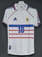 ZIDANE FRANCE 1998 AWAY KIT POLO EMBROIDERY