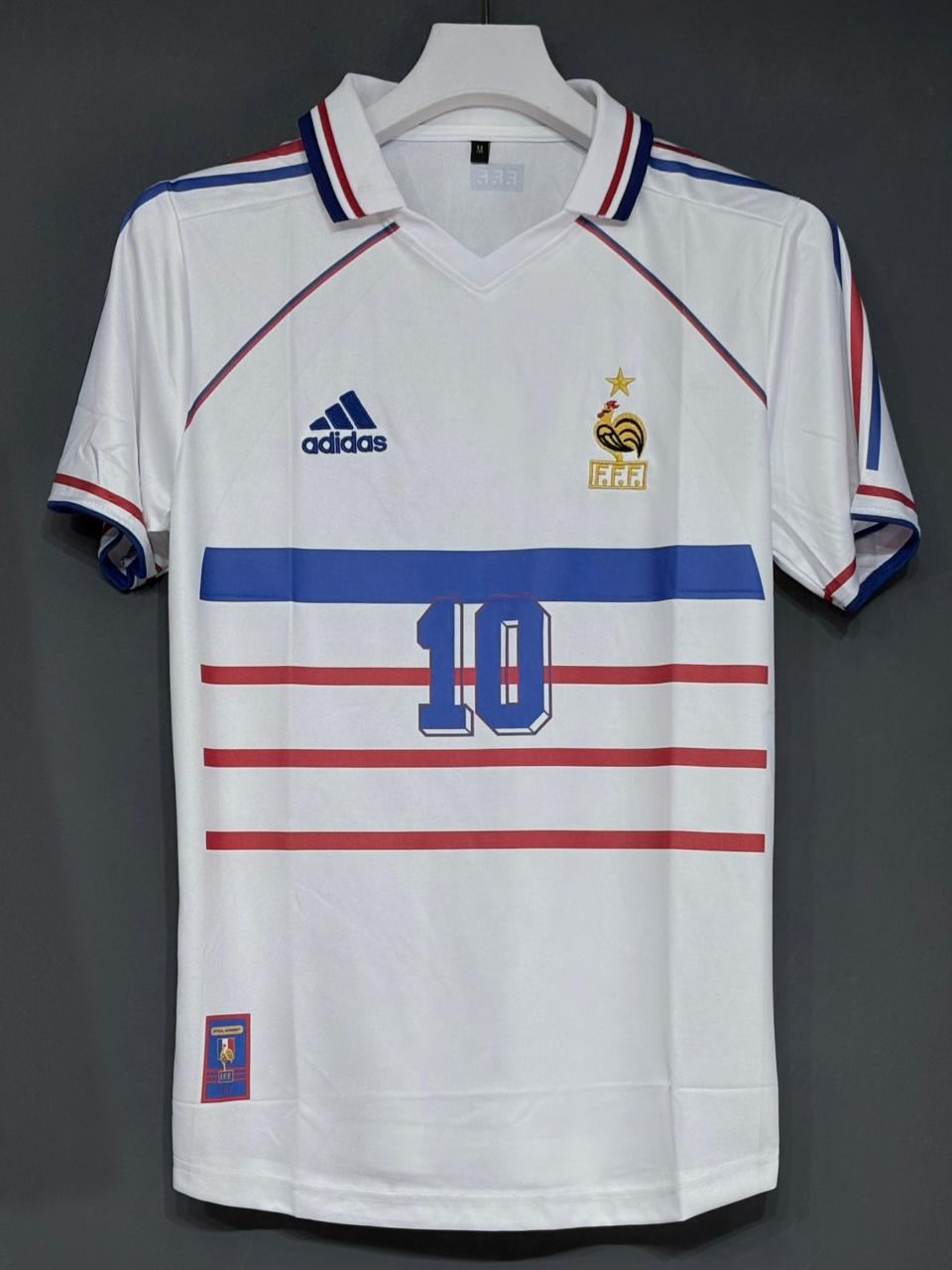 ZIDANE FRANCE 1998 AWAY KIT POLO EMBROIDERY
